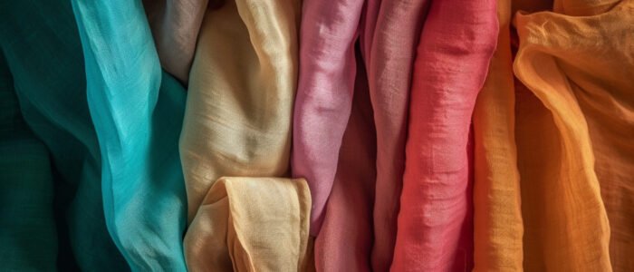 vibrant colors of silk textiles create elegance generated by ai vibrant colors of silk textiles create elegance generated by ai